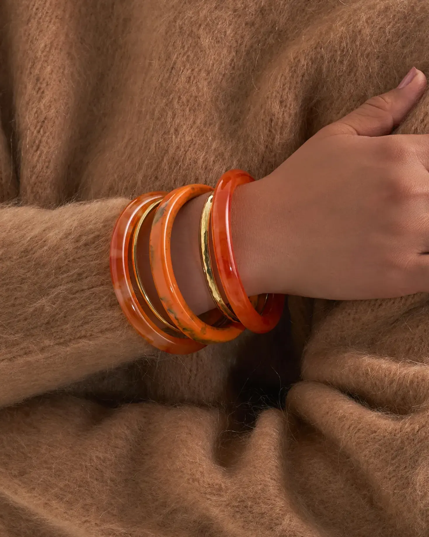 Armreif-Set - Golden Amber