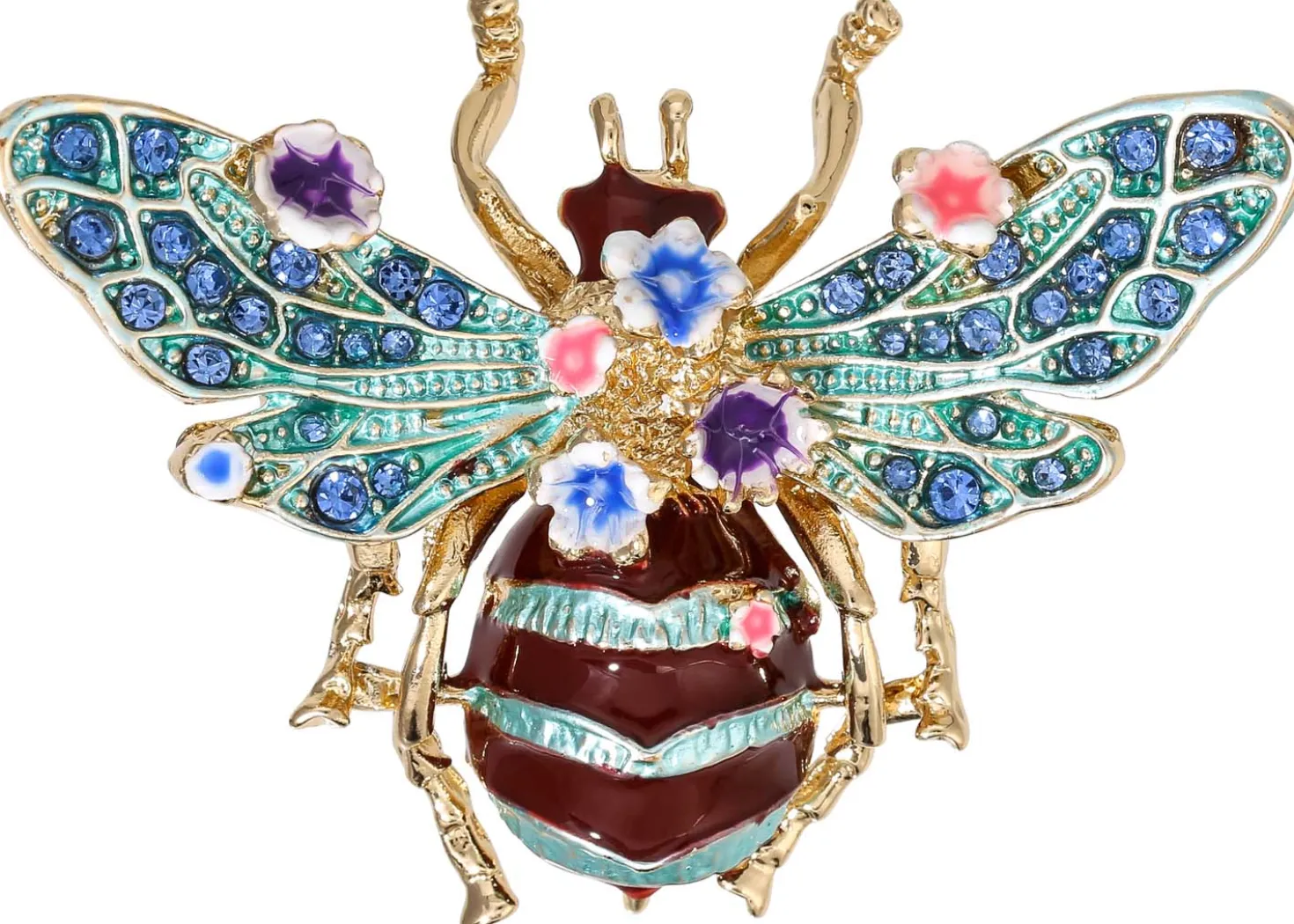 Brosche - Blue Bumblebee