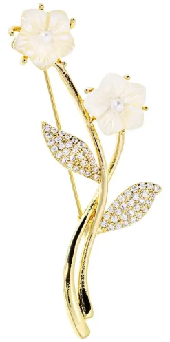 Brosche - Pearly Blossom