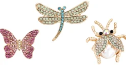 Broschen-Set - Flying Insects