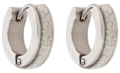 Creole - Silver Glitter