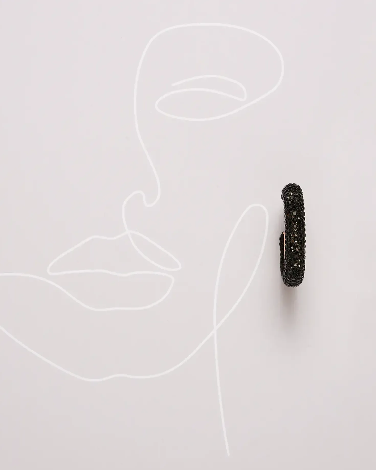 Creolen - Black Glitter