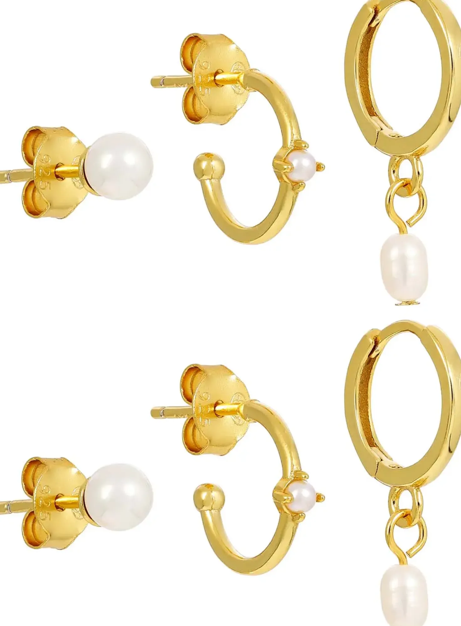 Creolen-Set - Freshwater Pearls