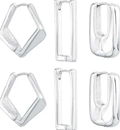 Creolen-Set - Geometric Huggies