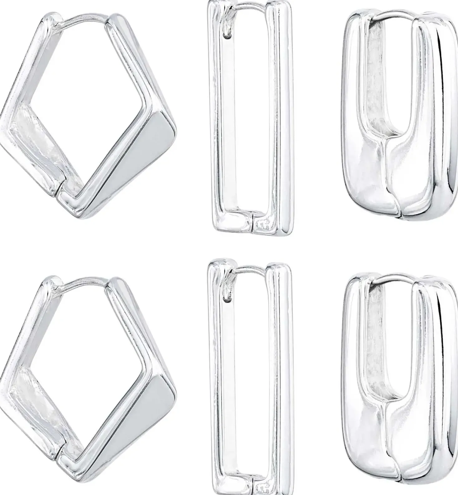 Creolen-Set - Geometric Huggies