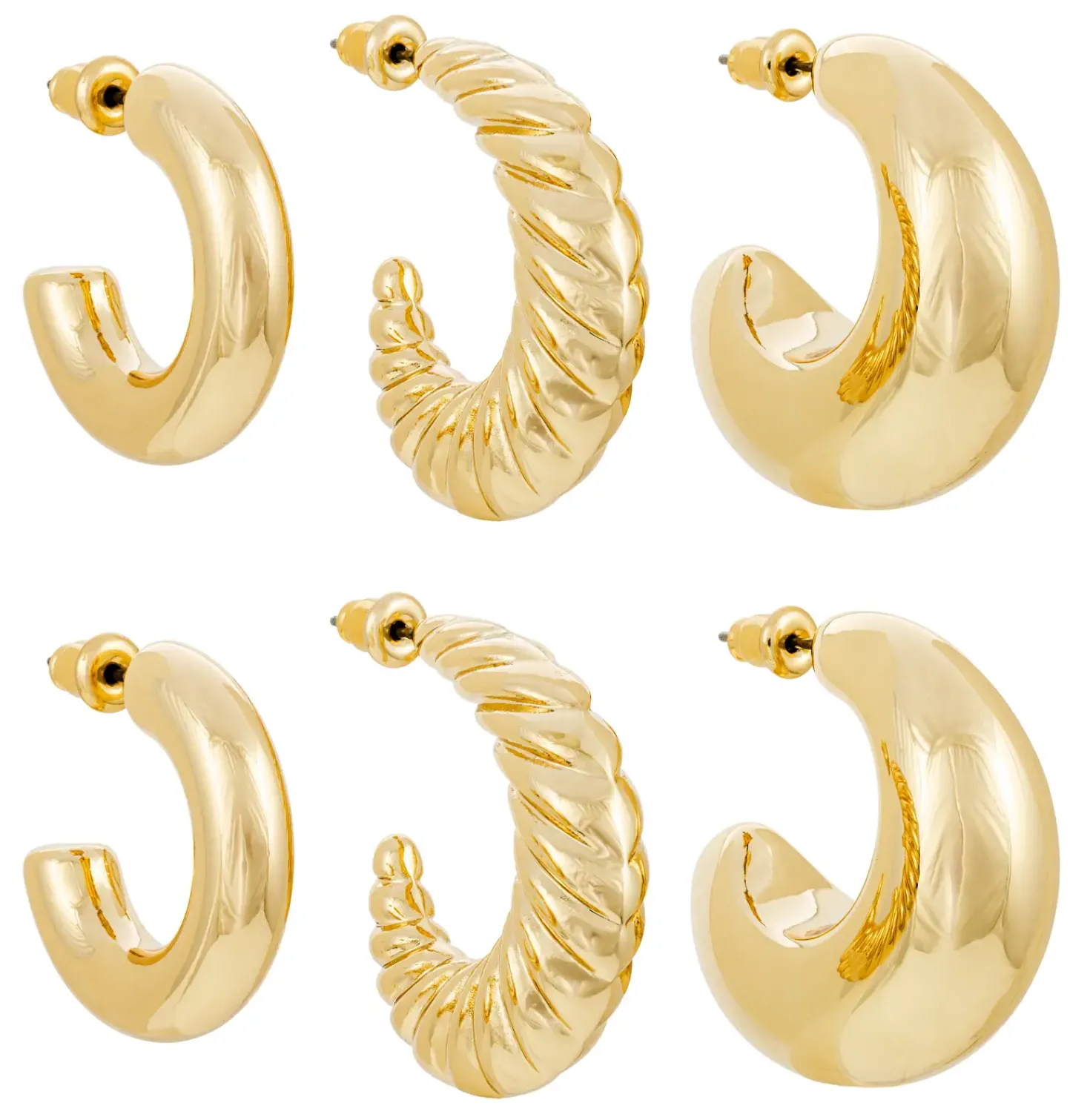 Creolen-Set - Light Gold