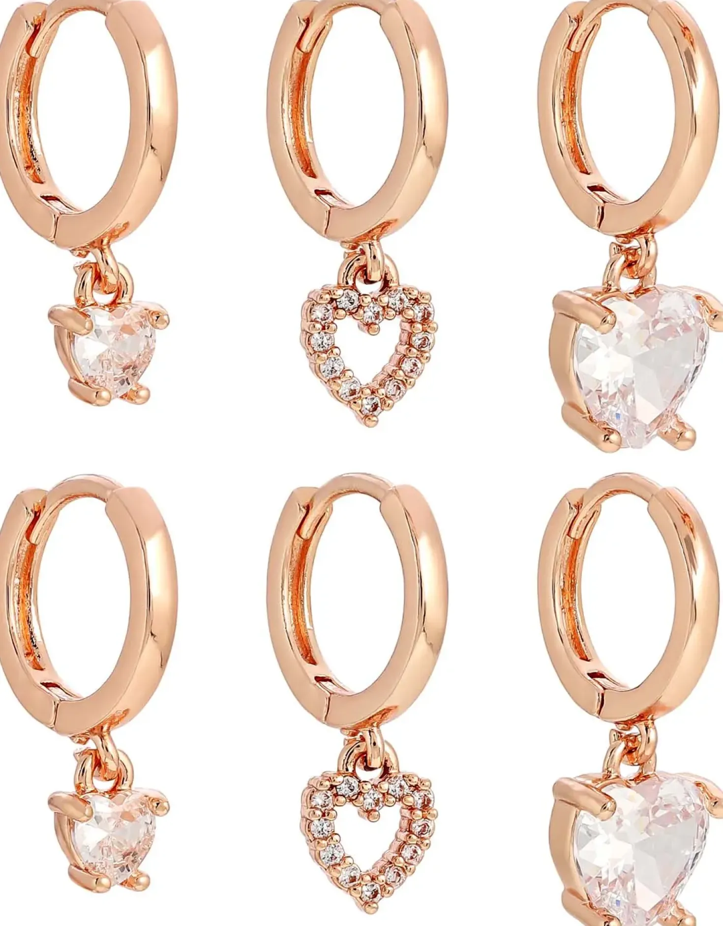 Creolen-Set - Rose Hearts