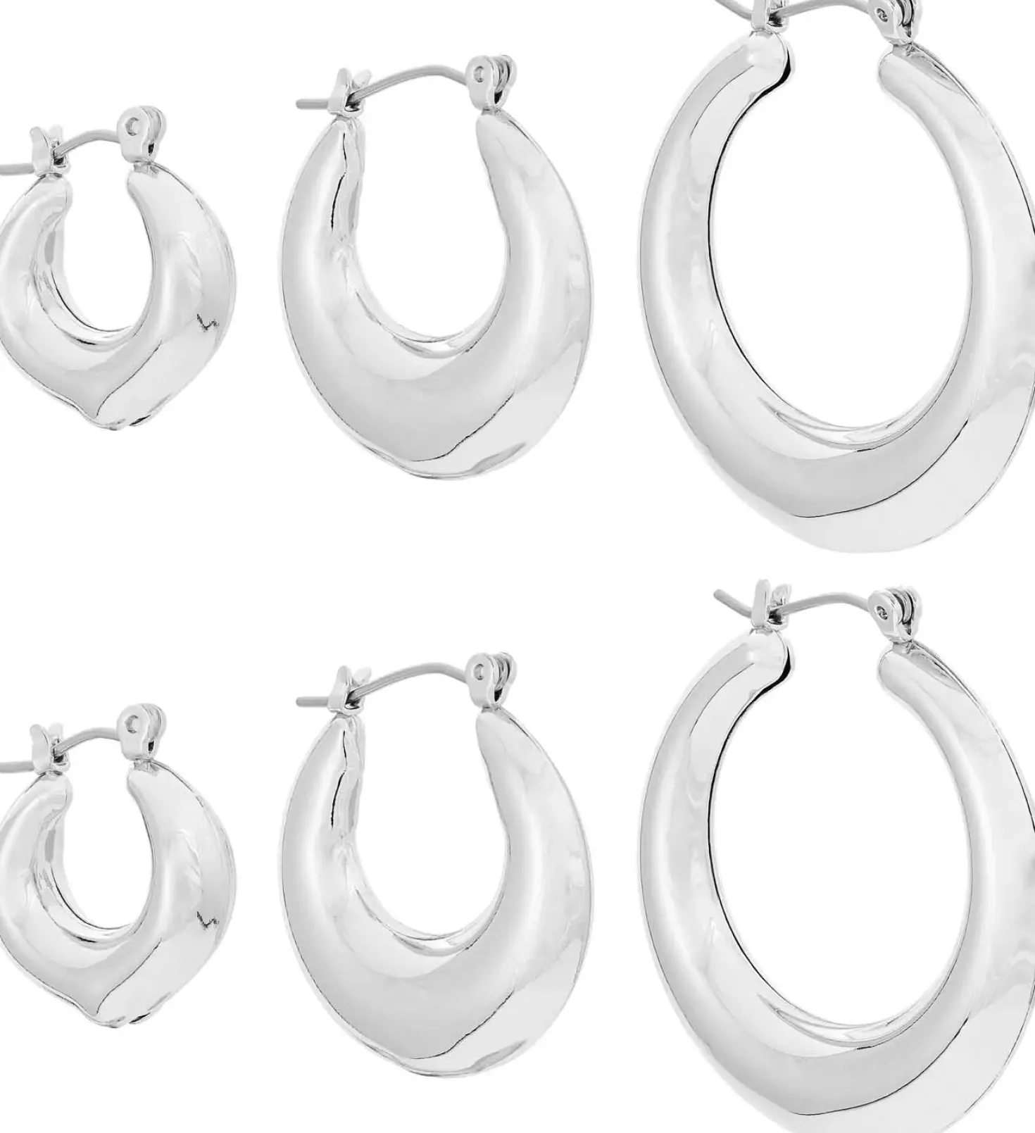 Creolen-Set - Silver Trio
