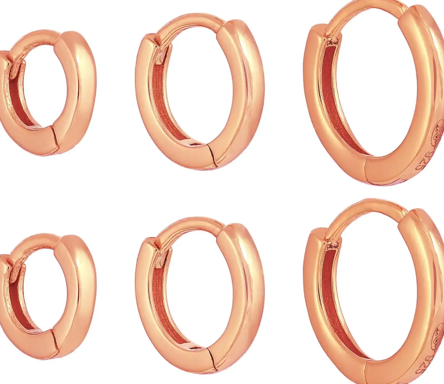 Creolen-Set - Slim Rosegold