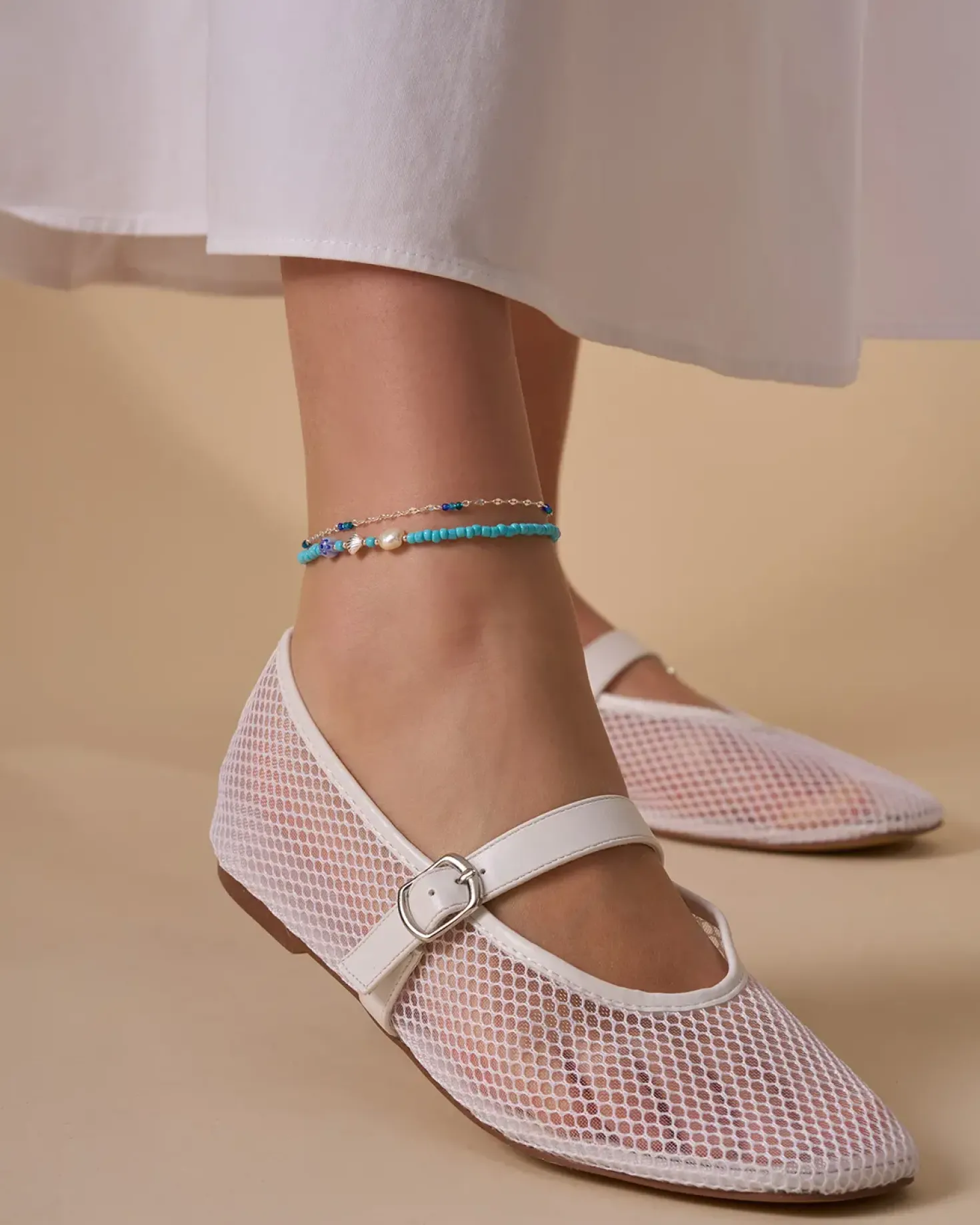 Fußkettchen - Blue Sequins