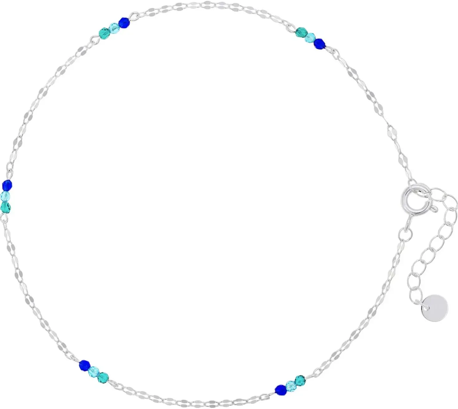 Fußkettchen - Blue Sequins