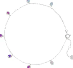 Fußkettchen - Rainbow Zirconia