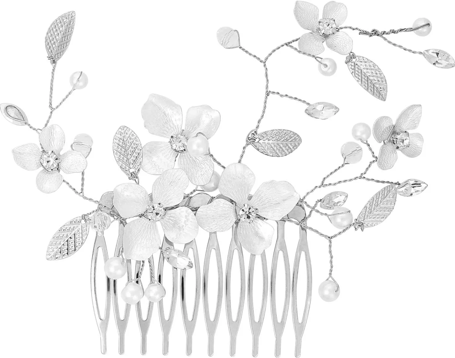 Haarkamm - White Blossom
