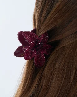 Haarklammer - Burgundy Blossom
