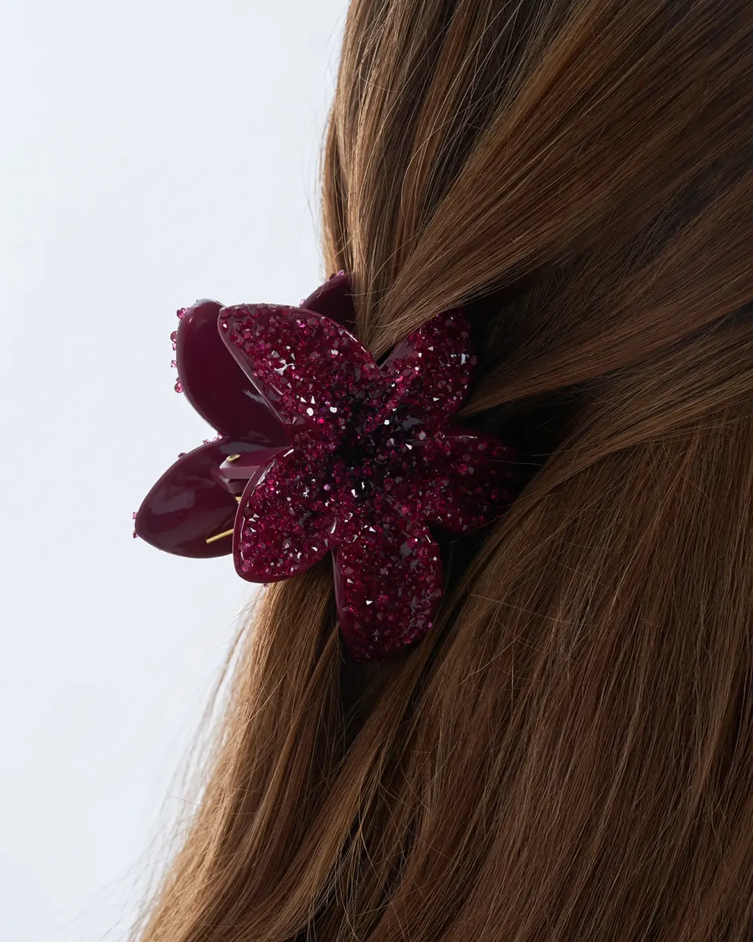 Haarklammer - Burgundy Blossom