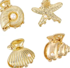 Haarklammer-Set - Golden Shells