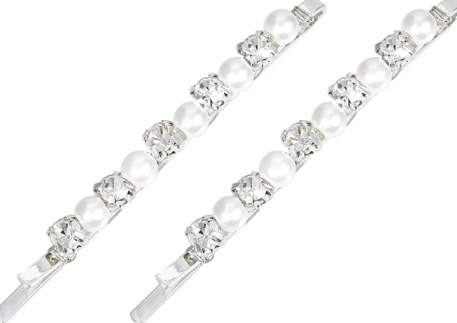 Haarnadel-Set - Silver Rhinestones