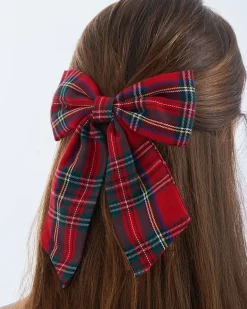 Haarspange - Checkered Red
