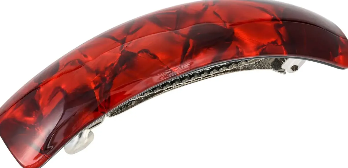 Haarspange - Red Marble