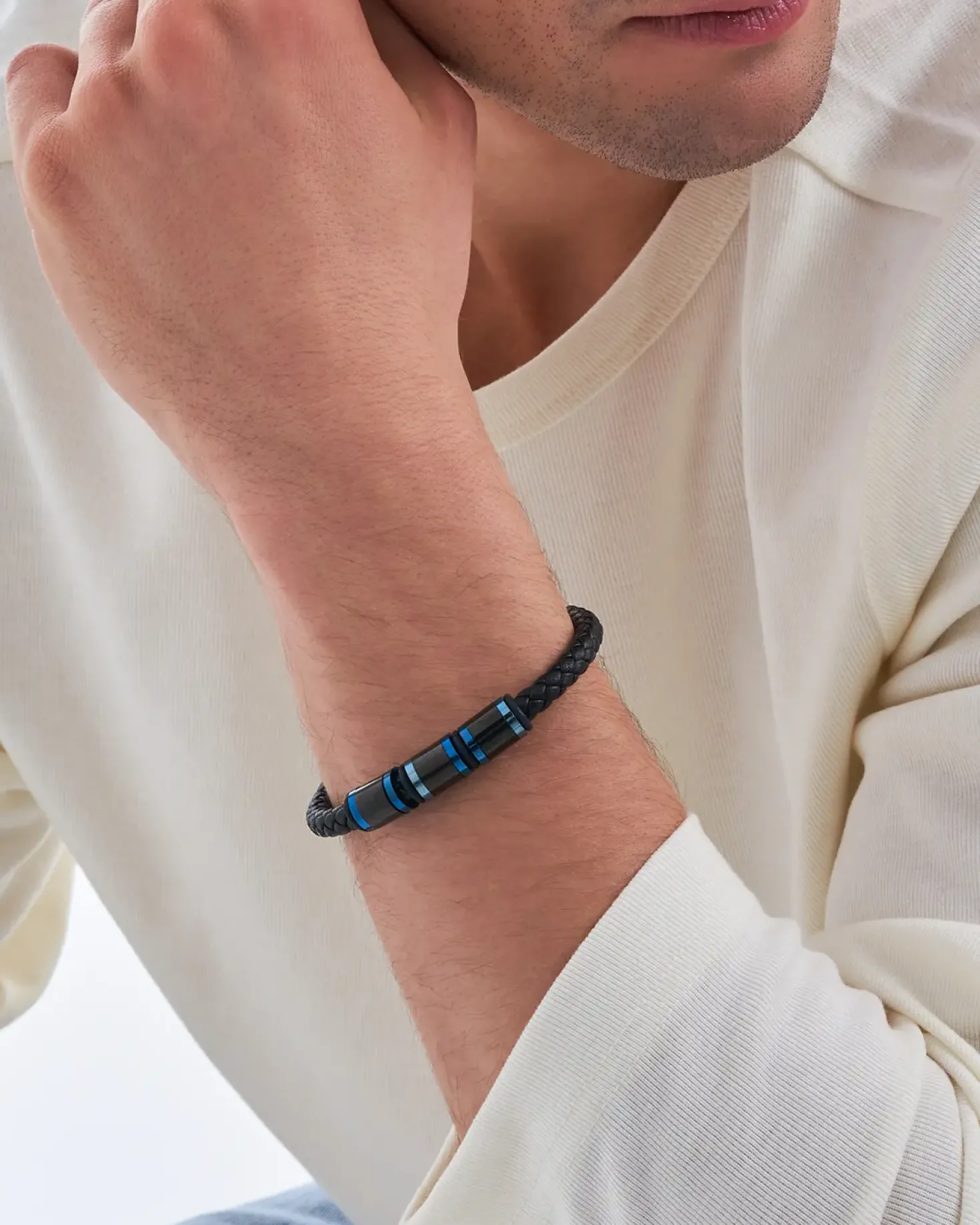 Herren Armband - Blue Details