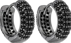 Herren Creolen - Black Strass