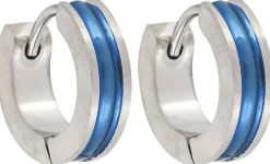 Herren Creolen - Blue Steel