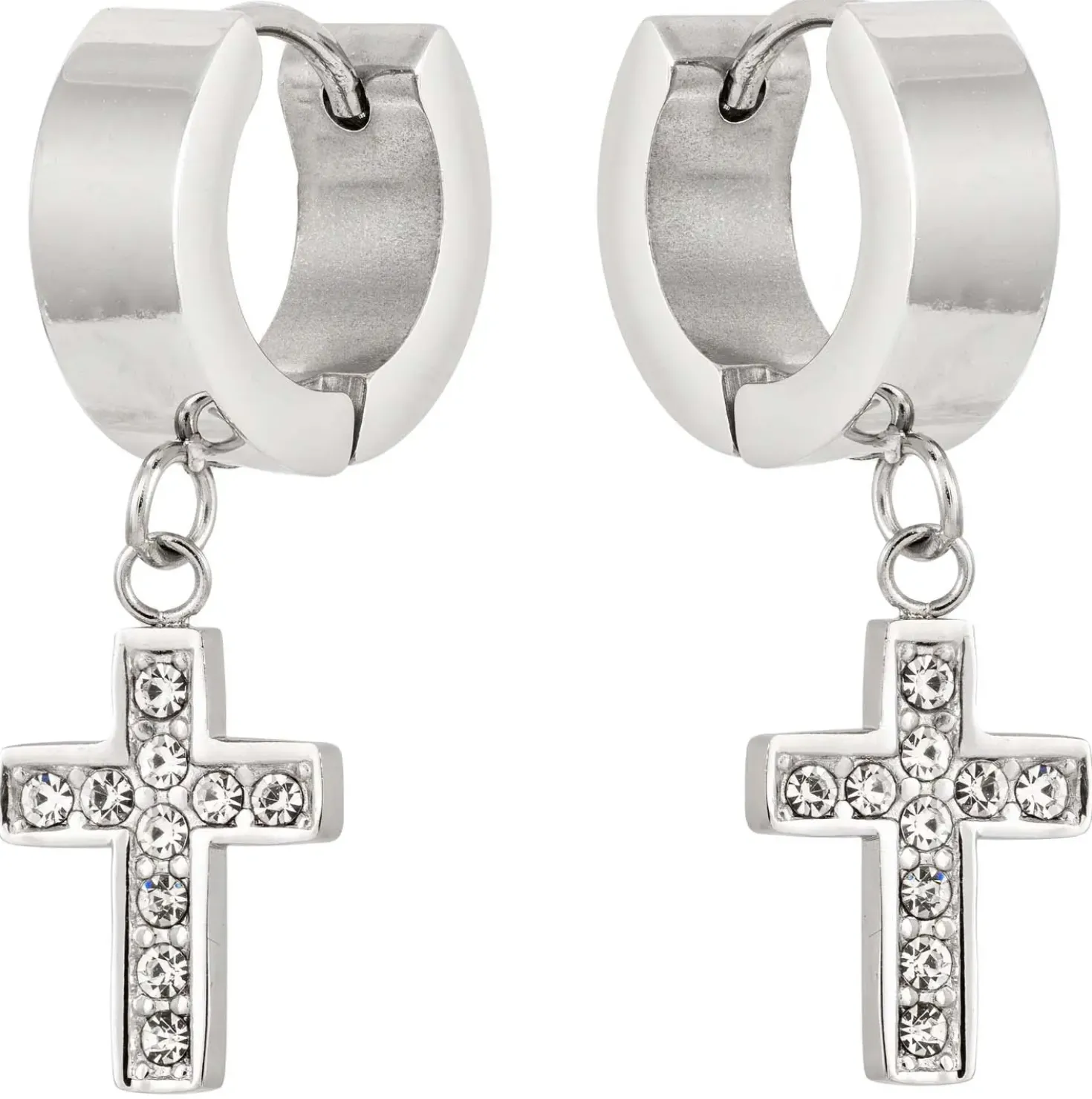 Herren Creolen - Steel Cross