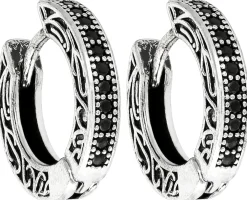 Herren Creolen - Zirconia Ornament