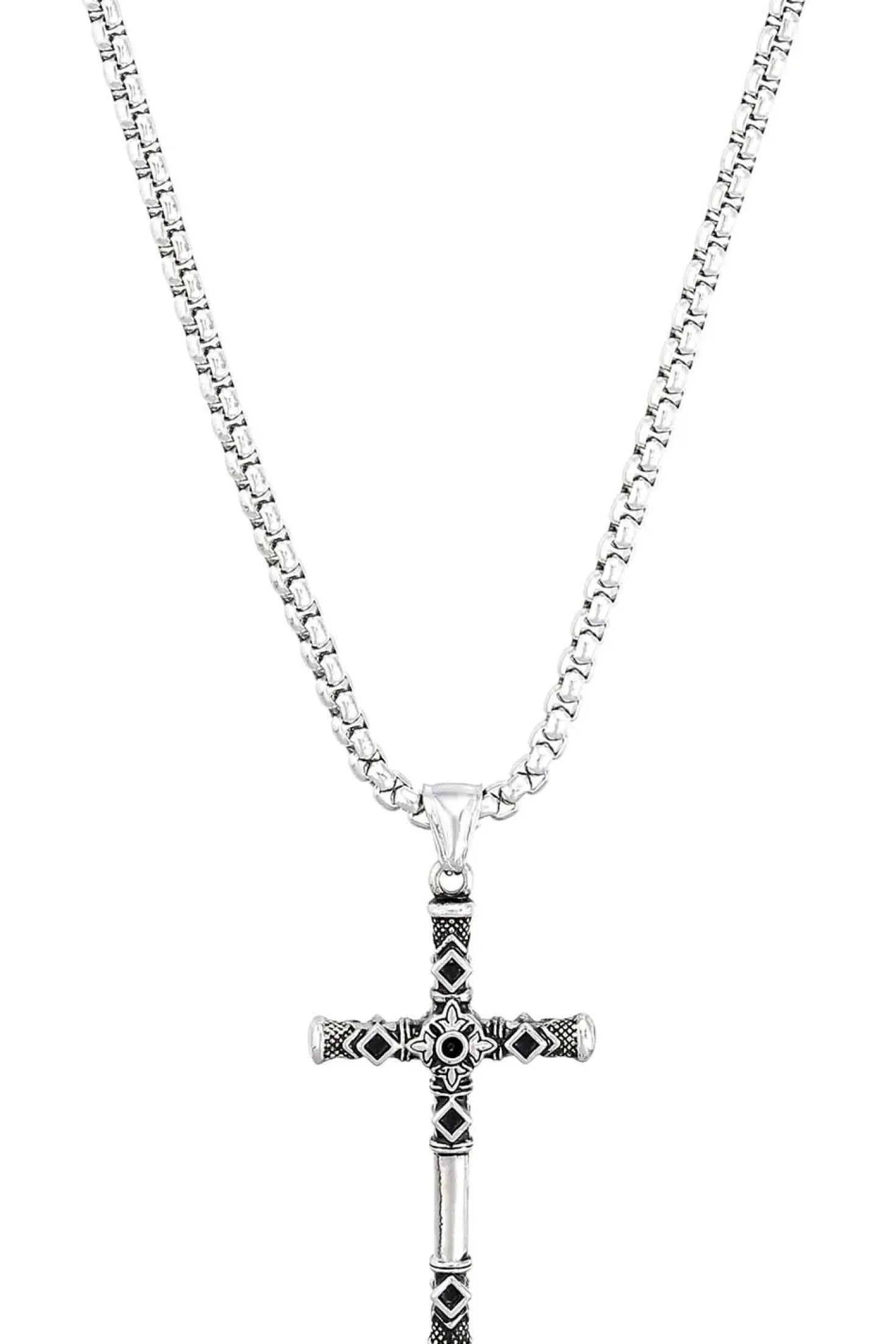 Herren Kette - Enamelled Cross