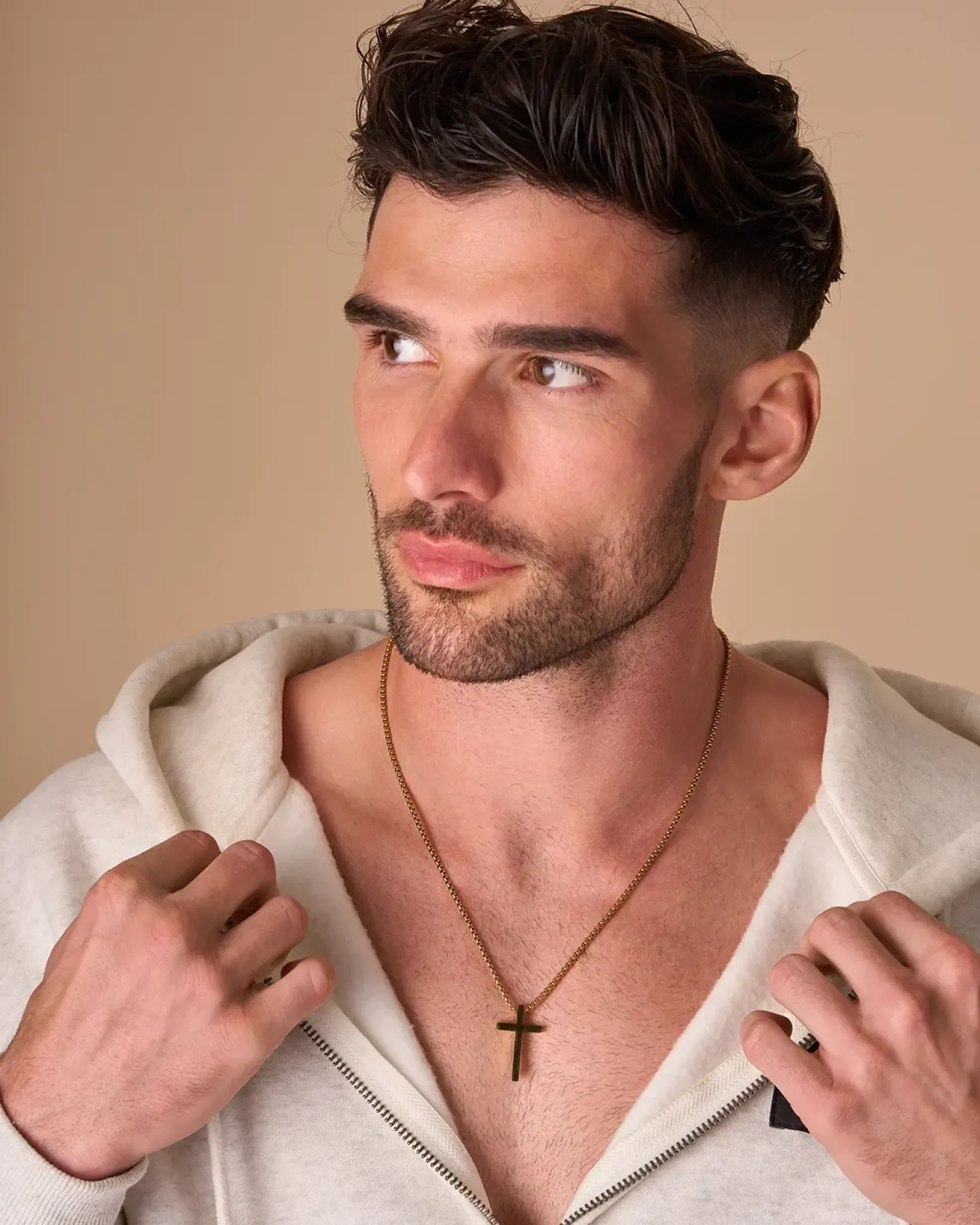 Herren Kette - Golden Cross