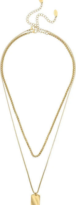 Herren Ketten-Set - Golden Tag