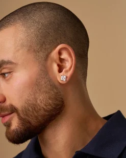 Herren Ohrstecker - Zirkonia Mann