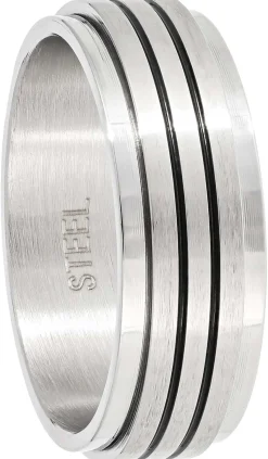Herren Ring - Black Stripes