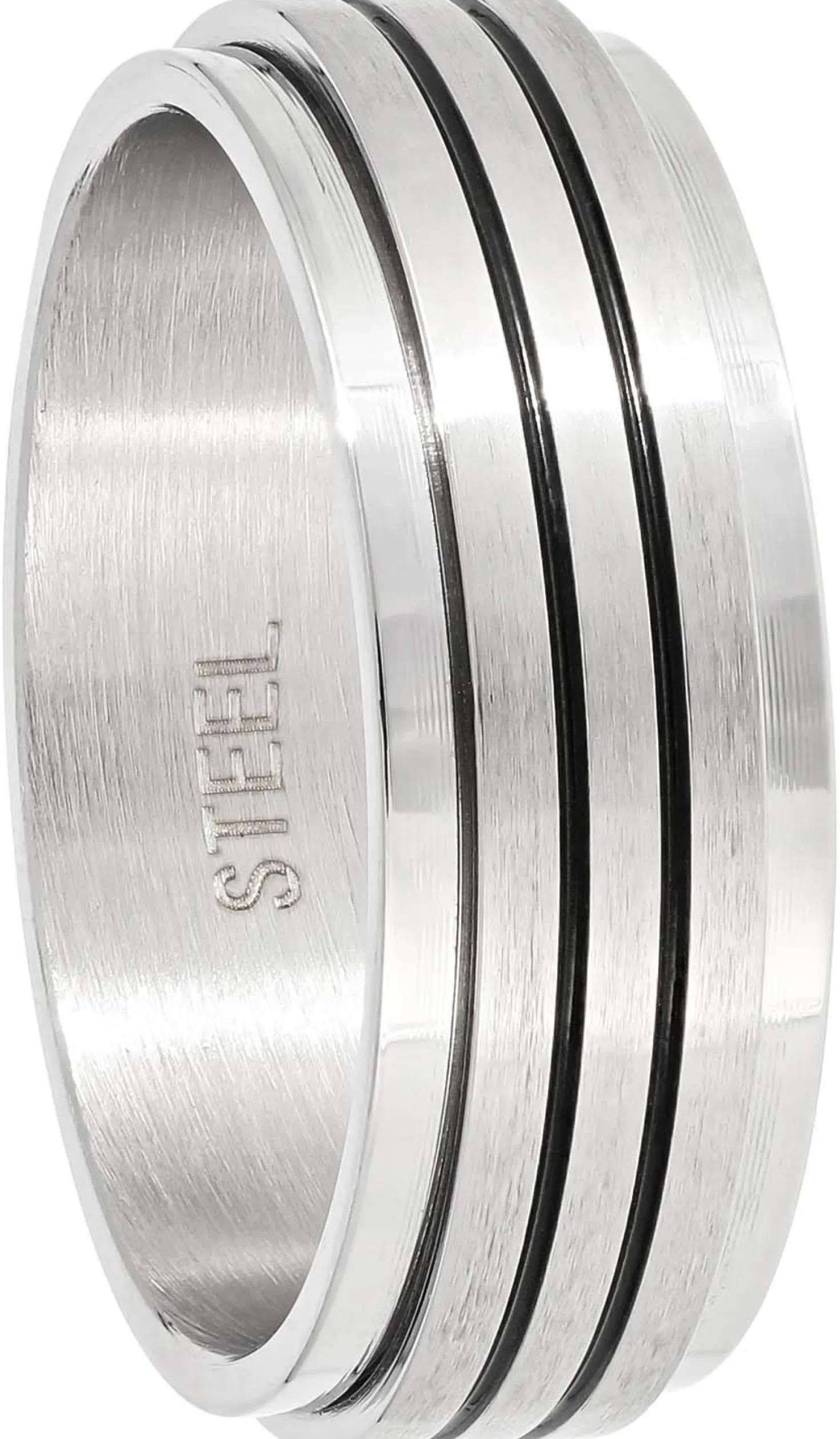 Herren Ring - Black Stripes