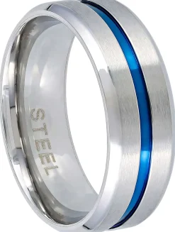 Herren Ring - Blue Stripe