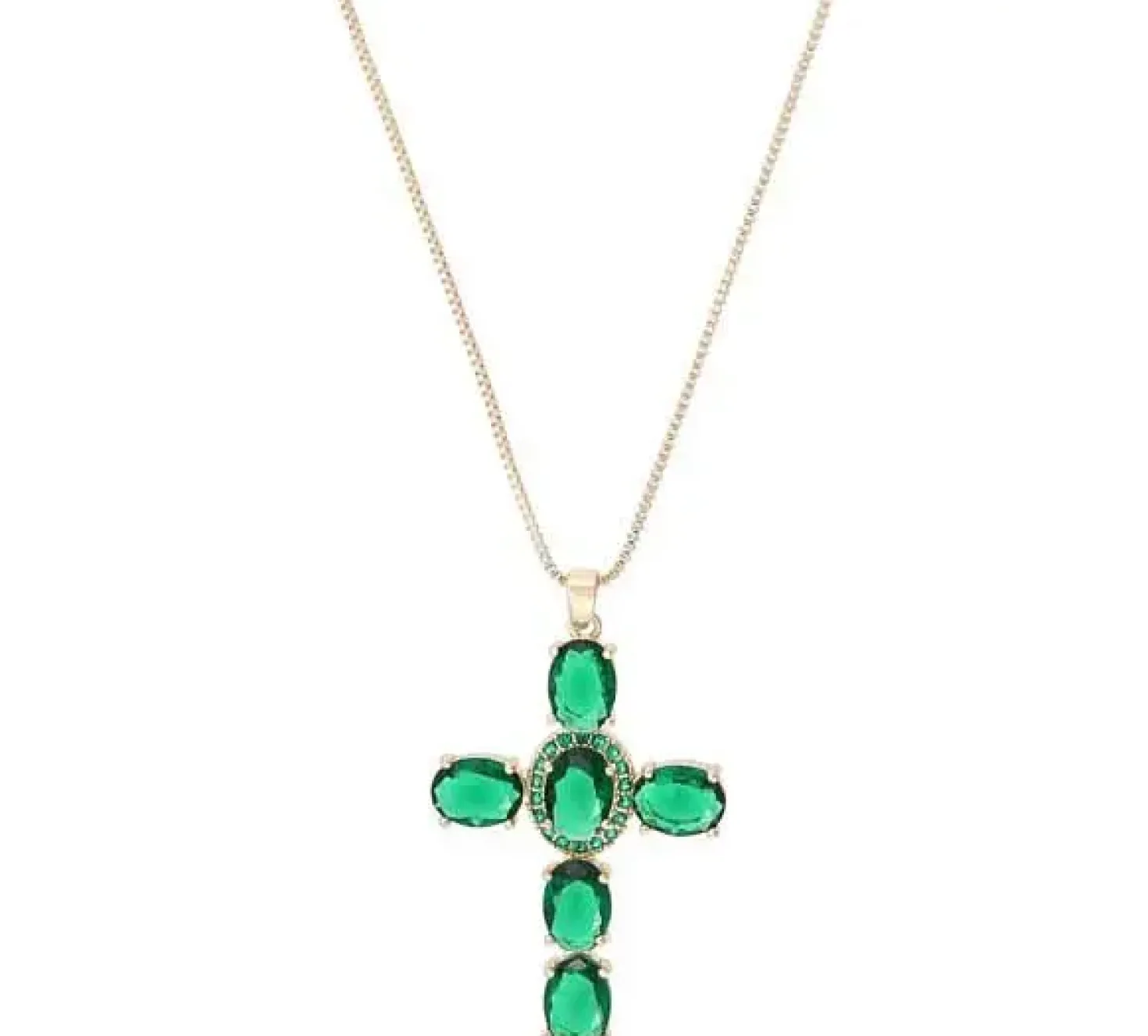 Kette - Emerald Cross