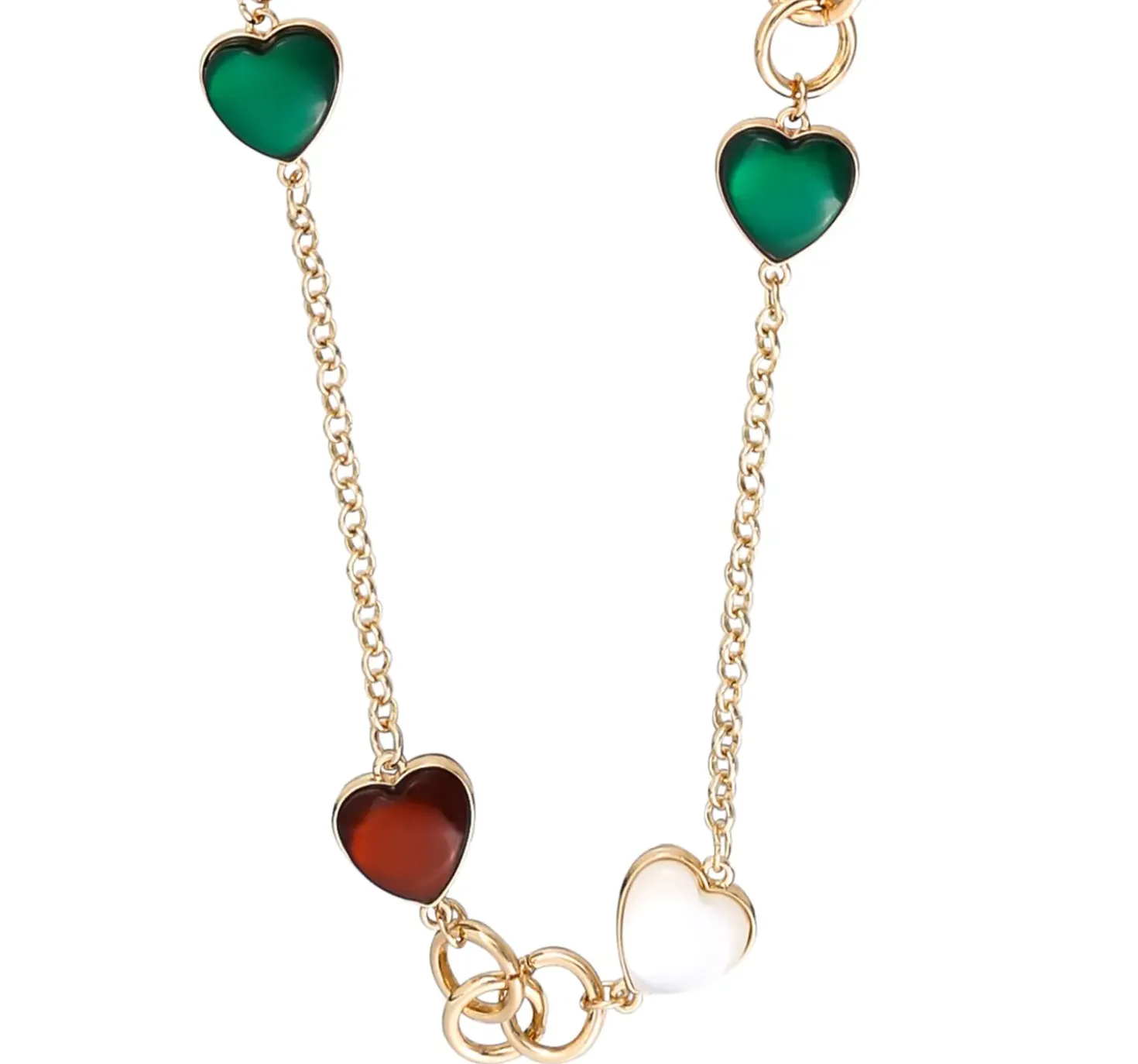 Kette - Emerald Hearts