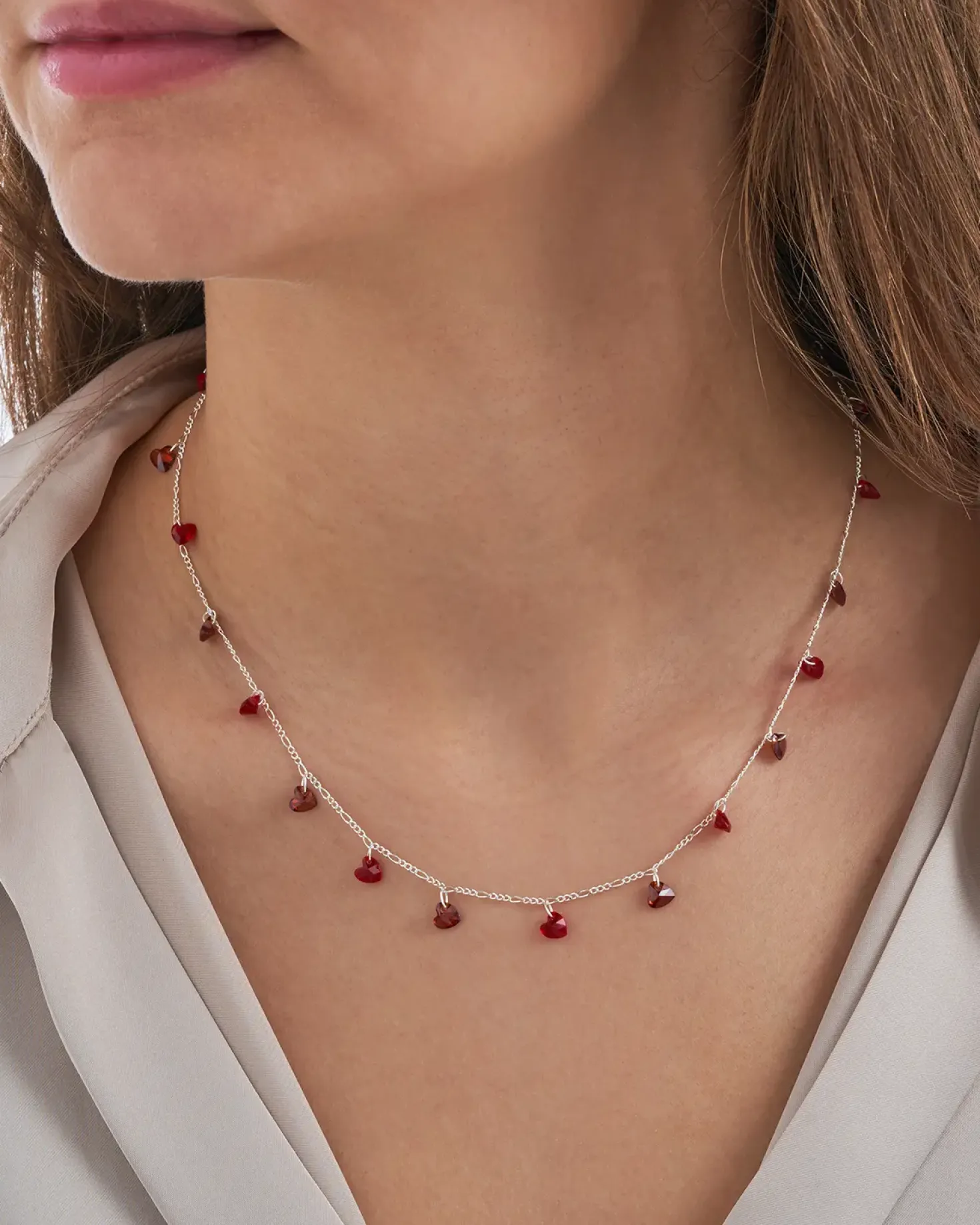 Kette - Red Hearts
