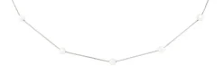 Kette - Rhodium Pearls