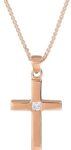 Kette - Rosé Cross Pendant