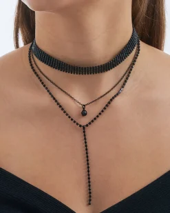 Layering Kette - Black Glamour