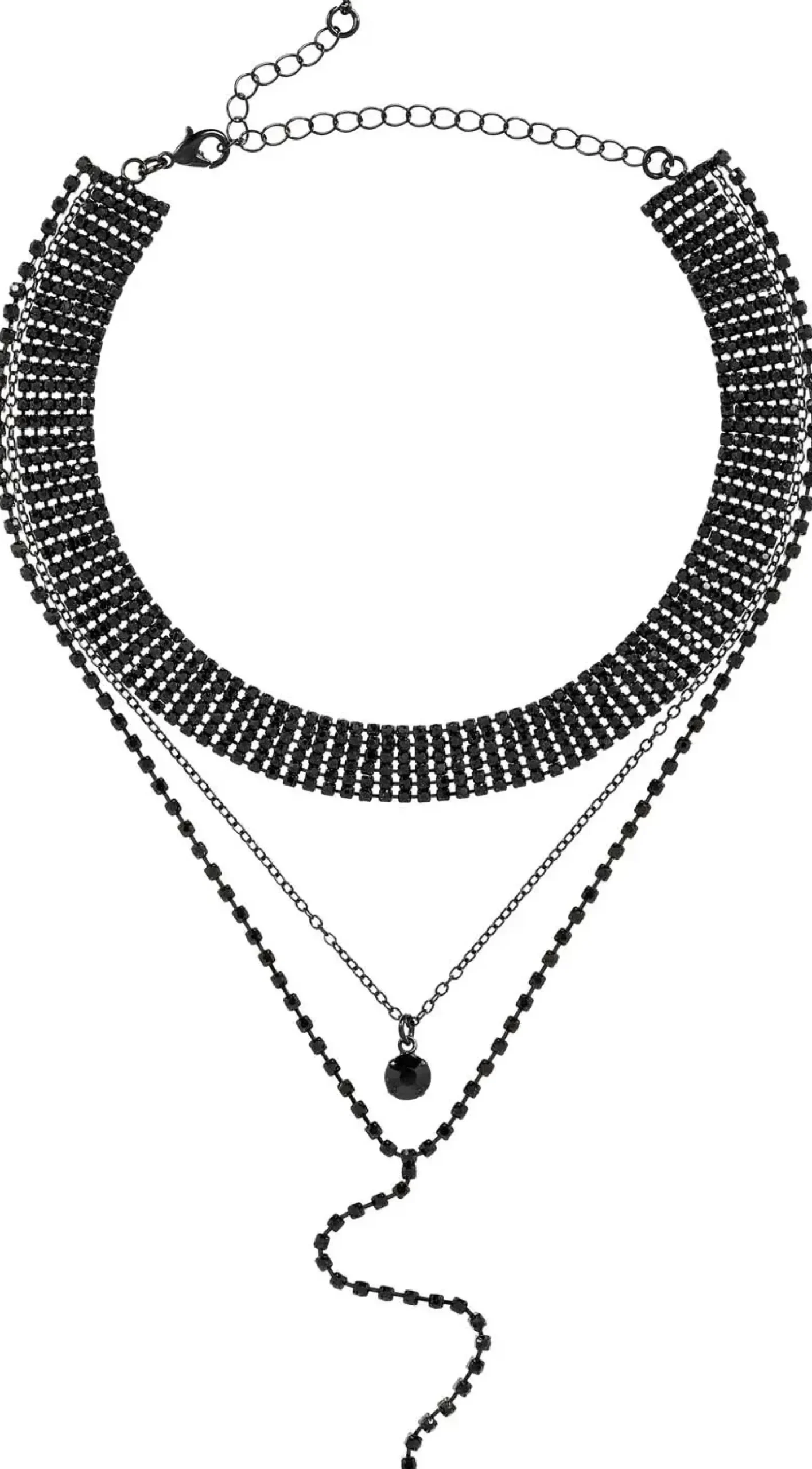 Layering Kette - Black Glamour