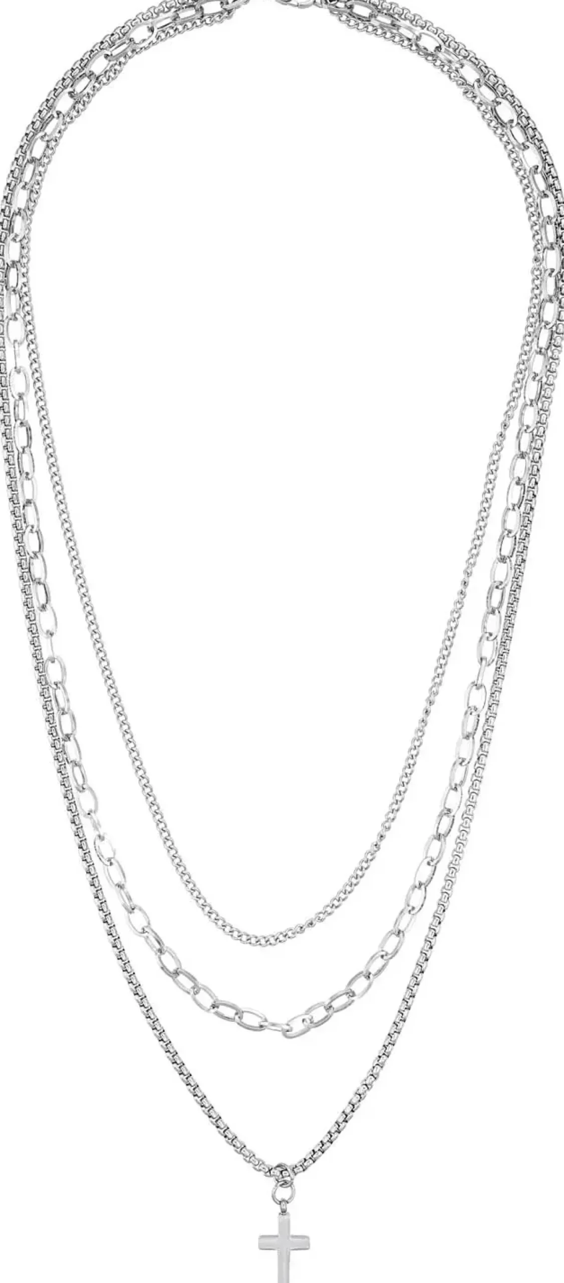 Layering Kette - Bold Cross