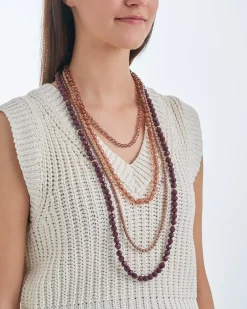 Layering Kette - Brown Beads