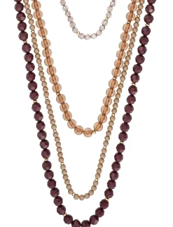 Layering Kette - Brown Beads