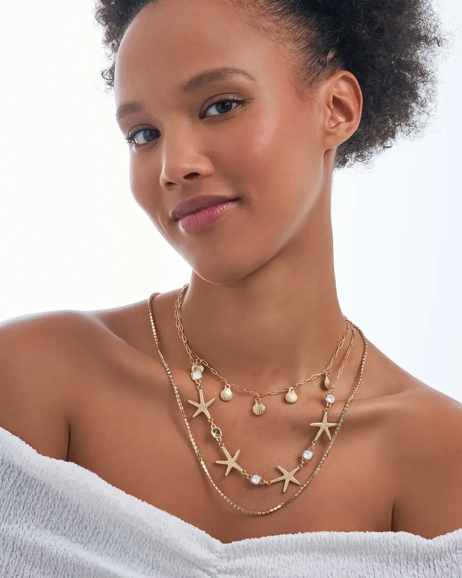 Layering Kette - Golden Shells