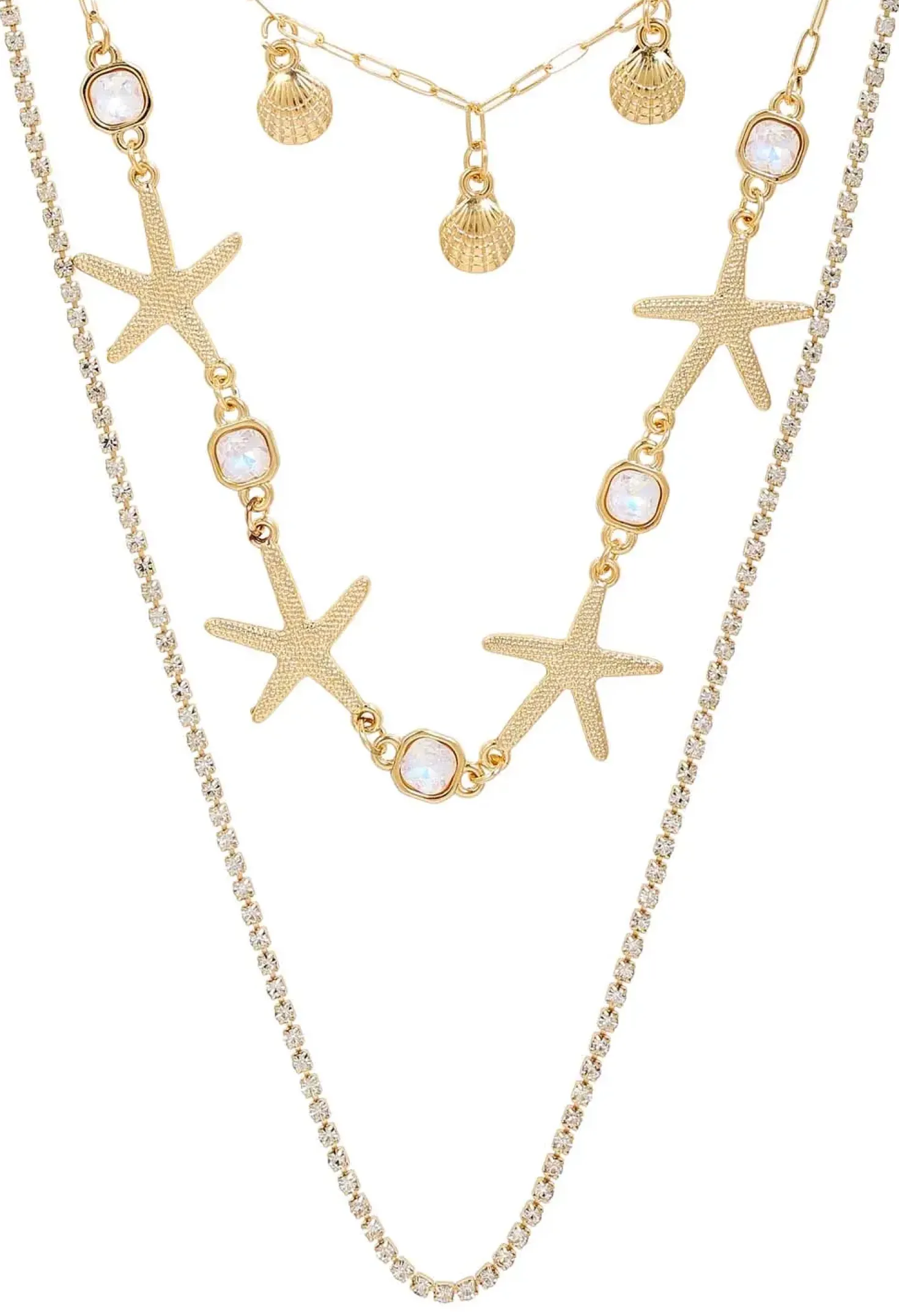 Layering Kette - Golden Shells