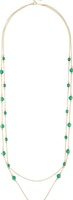 Layering Kette - Green Marble