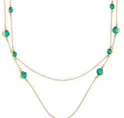Layering Kette - Green Marble