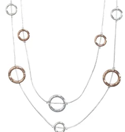 Layering Kette - Hammered Circles